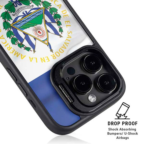 El Salvador Flag iPhone 15 Pro Kickstand Case